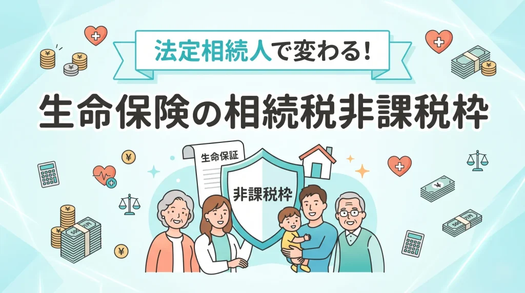 生命保険金にかかる相続税の非課税枠は、「500万円 × 法定相続人の数」で計算されることを解説。家族を守るための制度を知る。