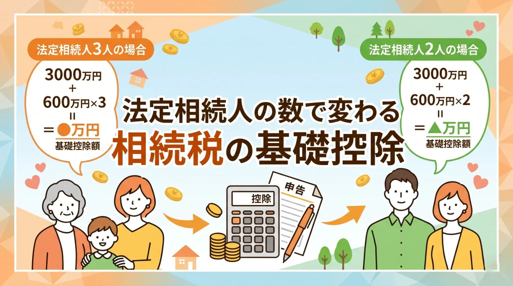 相続税の基礎控除額は法定相続人の数で決まる。計算方法を理解し、申告の要否を確認しよう。
