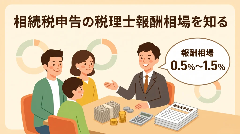 相続税の申告で税理士に払う報酬相場はどれくらい？遺産総額に応じた目安と内訳を解説します。