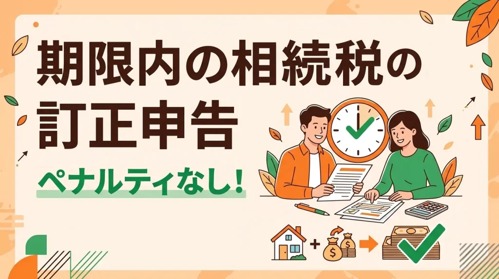 期限内ならペナルティなし！相続税の訂正申告で財産の見落としを慌てず修正できることを伝えます。