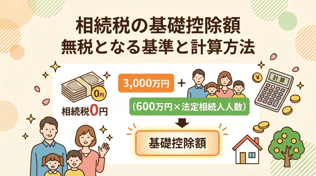 この記事では、相続税がいくらまで無税になるかを示す「基礎控除額」の計算方法や基準について詳しく解説します。