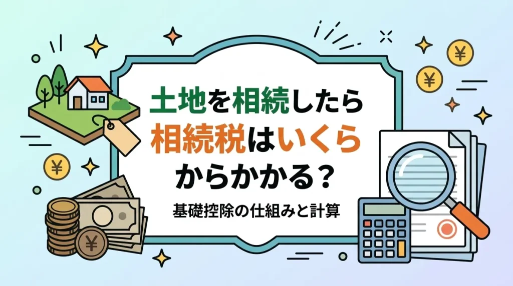 土地を相続した際に気になる相続税はいくらからかかるのかを、基礎控除の仕組みとあわせてわかりやすく解説します。