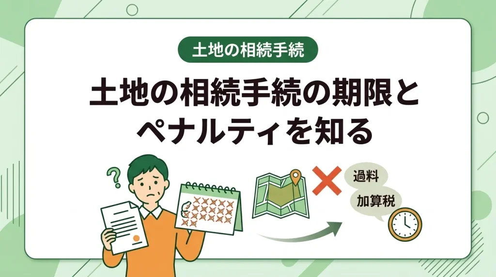 土地の相続手続の期限とペナルティについて正しく理解するための解説記事。