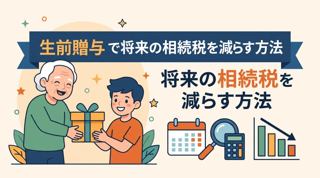生前贈与で将来の相続税を減らす方法について解説。基礎控除活用と早めの計画が節税のカギです。