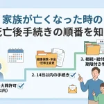 家族が亡くなった時の死亡後手続きは何から始めればよいですか？